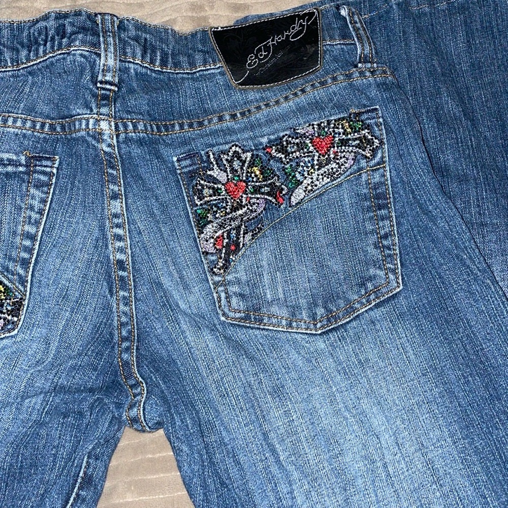 100% Authentic Rhinestone Ed Hardy Jeans